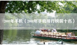 2008年手机（2008年手机排行榜前十名）