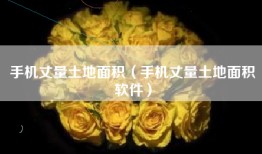 手机丈量土地面积（手机丈量土地面积软件）
