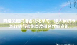 网络关键词排名优化学习，深入剖析市场行情与搜集百度排名代做资讯