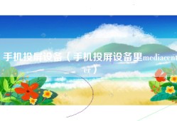 手机投屏设备（手机投屏设备里mediacenter）