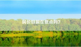 房价目前在低点吗？