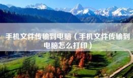 手机文件传输到电脑（手机文件传输到电脑怎么打印）