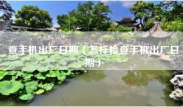 查手机出厂日期（怎样检查手机出厂日期）