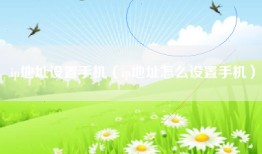 ip地址设置手机（ip地址怎么设置手机）