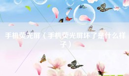 手机荧光屏（手机荧光屏坏了是什么样子）