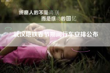 武汉地铁春节期间行车安排公布