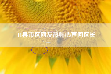 11县市区网友热帖心声问区长