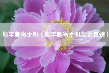 顺丰邮寄手机（顺丰邮寄手机怎么包装）